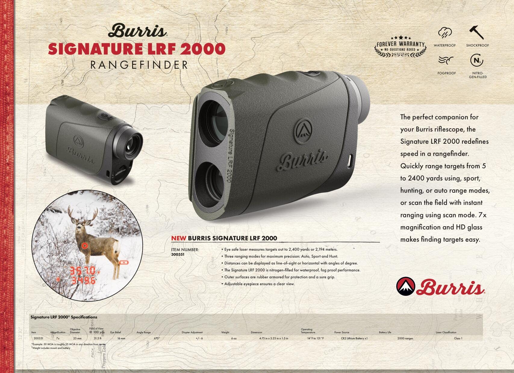 Signature HD 7X Handheld Rangefinder