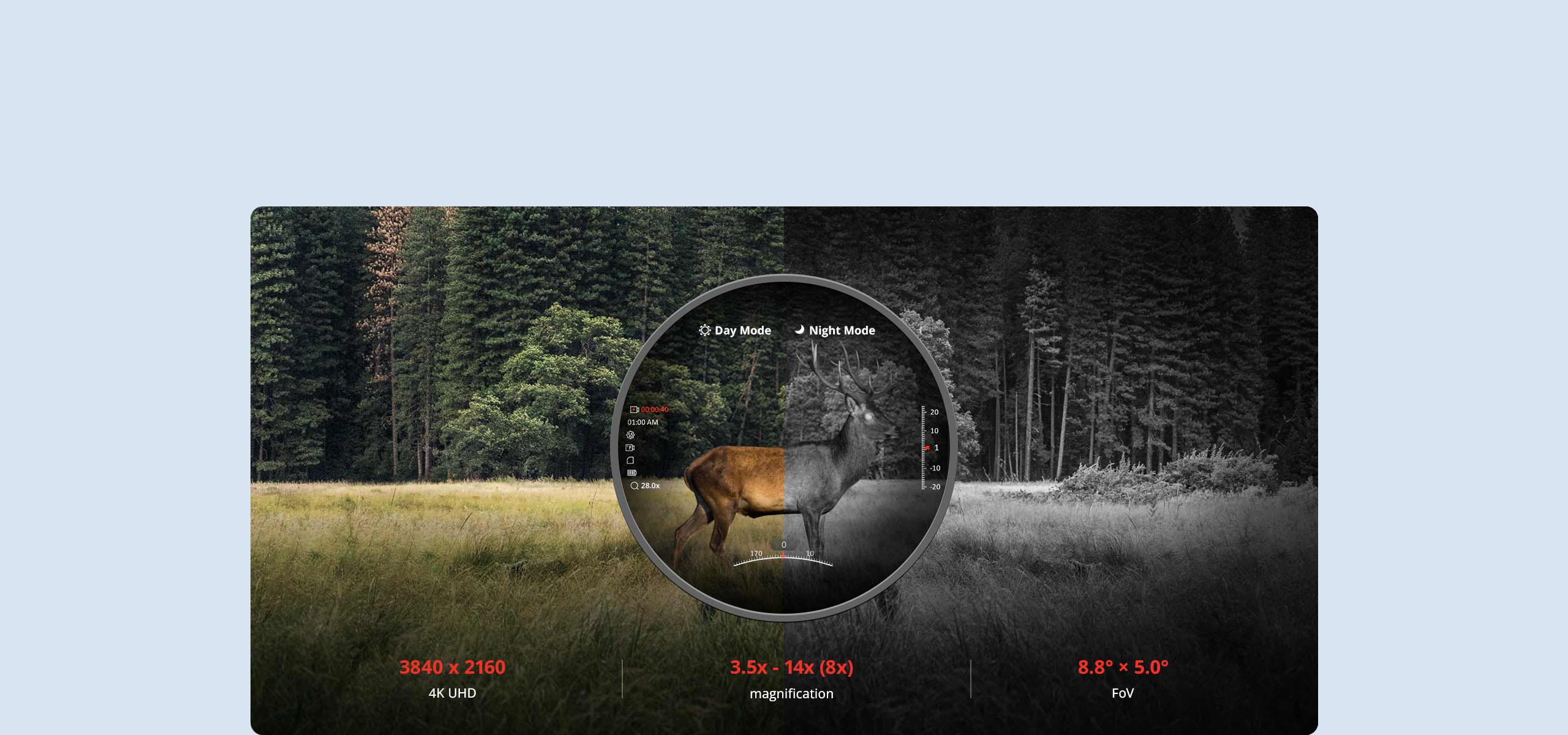 Alpex 4K Digital Day & Night Vision Scope with Built-in Laser Rangefinder