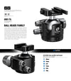 LH-55SC Low Profile Ballhead with Dual Profile Picatinny/Arca Clamp