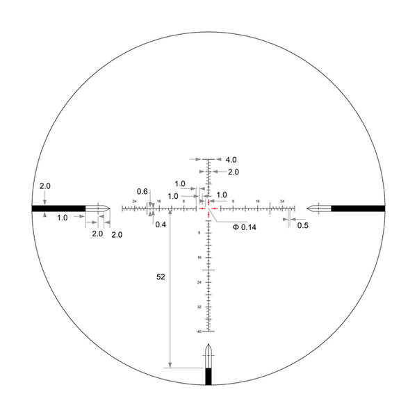 EPL-4 | 6-24×50 FFP | VHR ILLUMINATED RETICLE WITH ZERO STOP – 30mm Tube