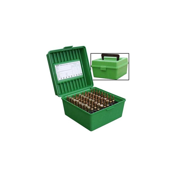 AMMO BOX Deluxe R-100 Series Magnum RIFLE FLIP-TOP with Handle