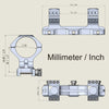 X-Accu 34mm High Profile One Piece Mount