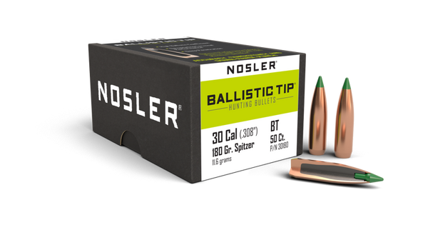BALLISTIC TIP HUNTING BULLET .308 CAL 180GR 50 COUNT
