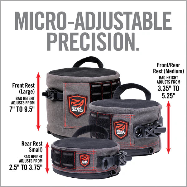 Ratchet Rest™ – Adjustable Height Shooting Bags