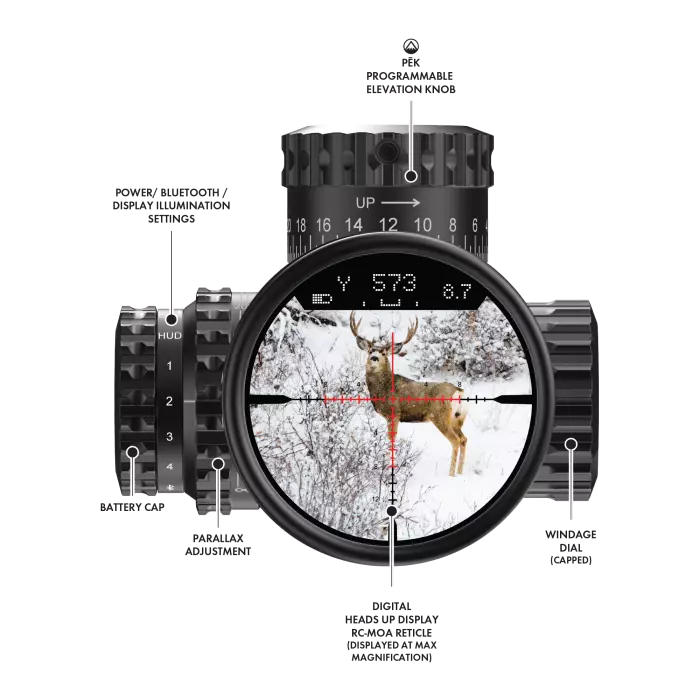 VERACITY PH 4-20X50 FFP ILLUMINATED WITH HANDHELD RANGEFINDER COMBO