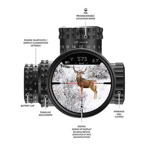 VERACITY PH 4-20X50 FFP ILLUMINATED WITH HANDHELD RANGEFINDER COMBO