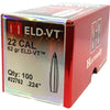 22 Cal .224 62gr ELD-VT (100)