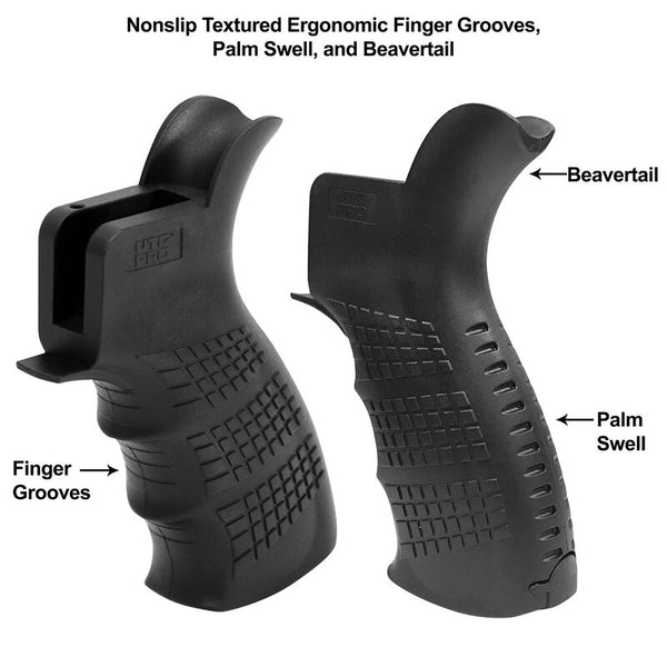 PRO AR15 AMBIDEXTROUS PISTOL GRIP, BLACK